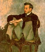 Frederic Bazille Portrait of Renoir oil on canvas